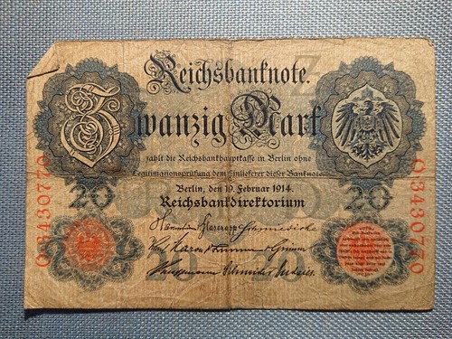 Old reichsbanknote banknote - old,