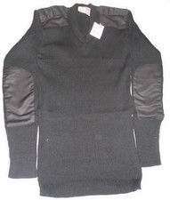 MILITARY BLACK V-NECK MENS