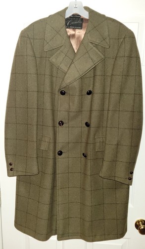 Vtg crombie men wool - wool, green