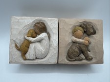 VTG Willow Tree True Truly Friend & Hug Boundless Love Pet Trinket Box Lordi EUC