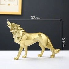 Big Golden Resin Fox Statue