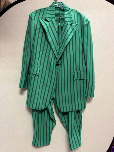 Green pinstripe zoot suit - green,