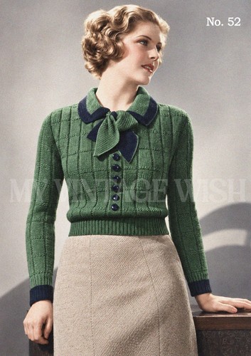1930s pussy bow - pussy, jumper