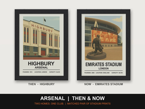 Arsenal then now stadium - arsenal,