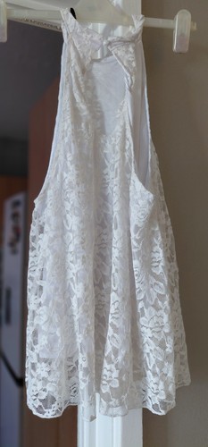 White lace top - white,