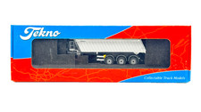 TEKNO 1/50 SCALE - 60591 - TB 0036 MEILLER ECKIGMULDE SILVER SEMI TRAILER BOXED