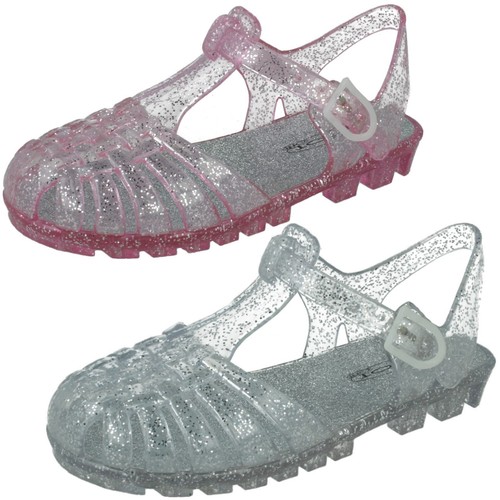 Girls glitter jelly sandals - girls,