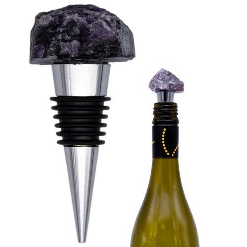 Metal wine bottle stopper - wine,