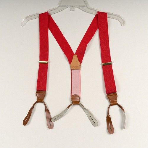 Vintage ribbon suspenders red - ribbon,