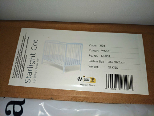 Baby elegance starlight cot - elegance,