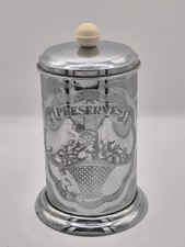 Vintage Mid Century Silver Plated Preserves Jar  