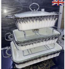 3pcs Silver/golden serving