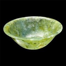 🔥Antique Chinese Export Hardstone Jade Nephrite Bowl 4"X2"