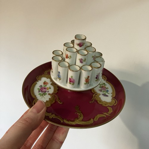 Floral dresden porcelain tray - floral,