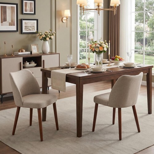 Linen upholstered dining - upholstered,