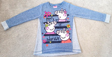 Girls Peppa Pig Long Sleeved Sweater Top. Age 3-4. Blue. Excellent Condition.
