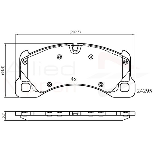 Brake pads set - brake, vw