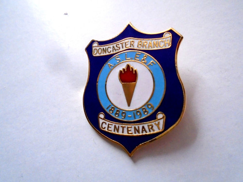 Aslef doncaster branch enamel - aslef,