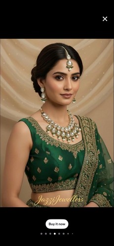 Kundan indian gold tone ethnic - gold,