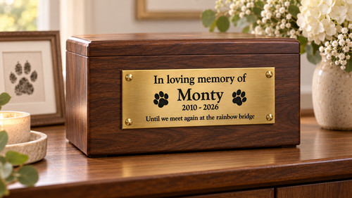 Pet memorial plaque 1mm - pet,