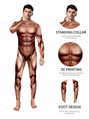 Print men muscle cosplay - 3d,