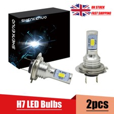 H7 100w Super White Xenon led Upgrade High Main Full Beam Headlight Bulbs