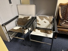 2 X 1960s Cassina  Le Corbusier Pierre Jeanneret Basculant Sling Chairs LC1 