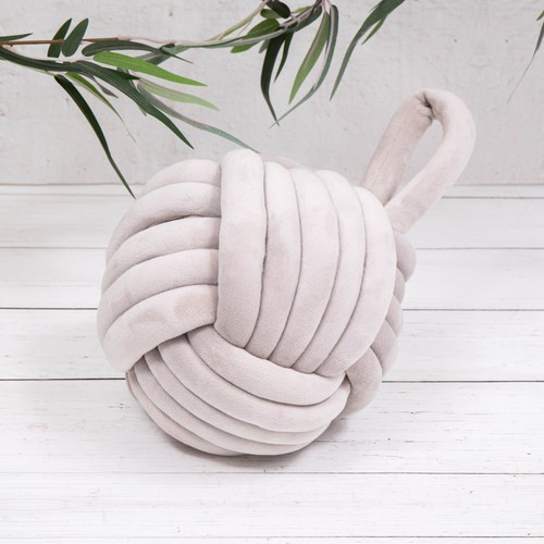 Grey heavy chunky knot rope - grey,