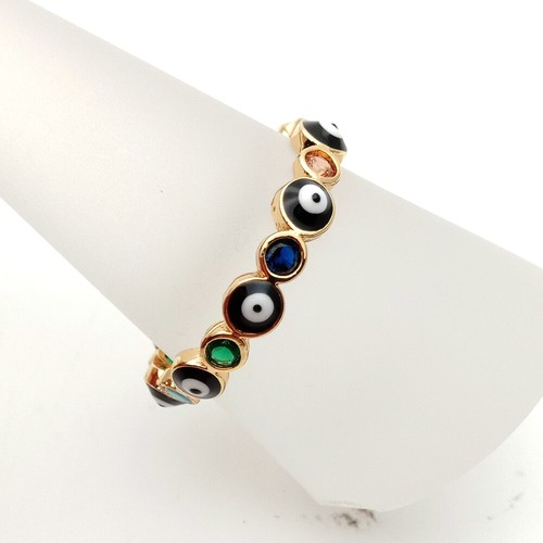 Gold color rainbow - cz, enamel