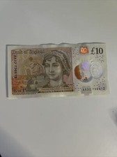 Very Rare AA Coded £10 Note