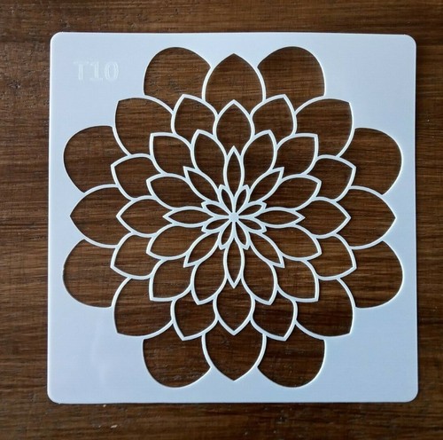Flower stencil 130mm - stencil, x