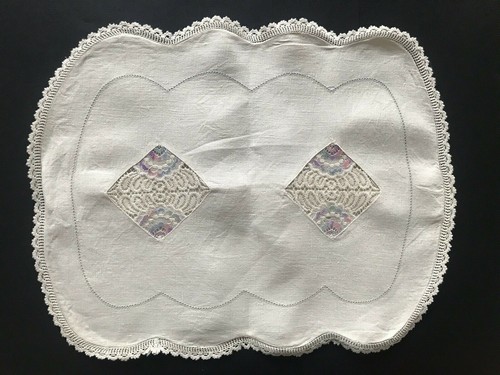 Vintage 1950s irish linen - vintage, lace