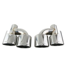2.5'' Inlet Engraved AMG Dual Exhaust Tip Universal for MERCEDES Benz W/ Leaves