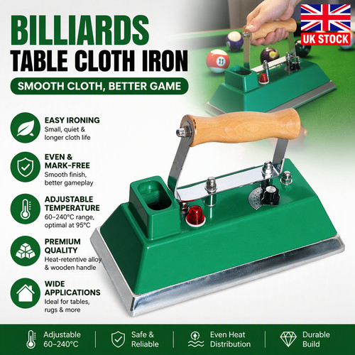 Billiard table cloth - table, iron