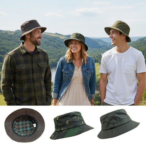 Safari wax cotton bucket hat - safari,