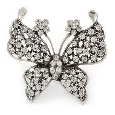 Large Clear Crystal Butterfly