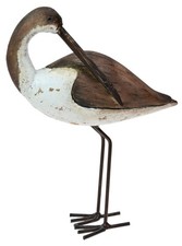 Wooden curlew bird ornament - wooden,