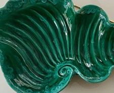 Glorious Vallauris MCM Huge Pottery Shell  Dish By HELENE UGO 1950’s 