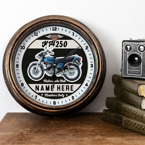 Personalised motorcycle clock - motorcycle,