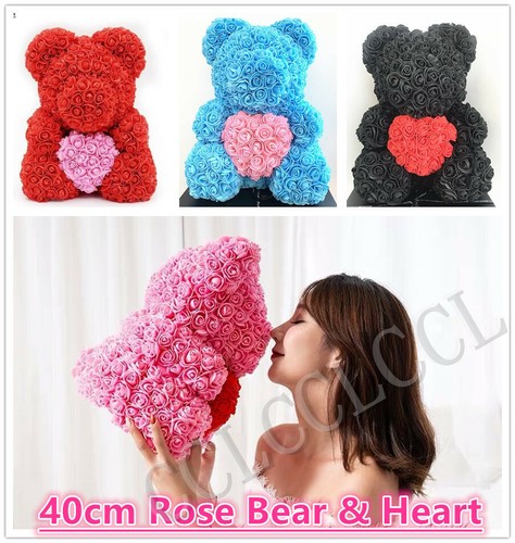 Rose teddy foam bear - rose,