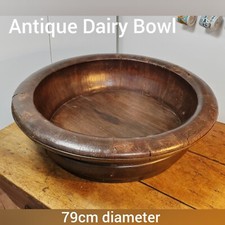 Dairy bowl antique coopered - bowl,
