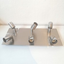 6 Way Ceiling Spot Light Chrome LED GU10 Adjustable Kitchen Spotlight Bar Lamp