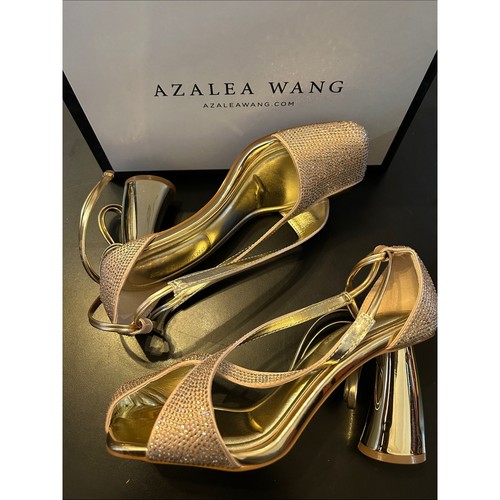 Gold crystal slingback heels - crystal,