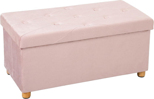 Storage ottoman bench velvet - storage,