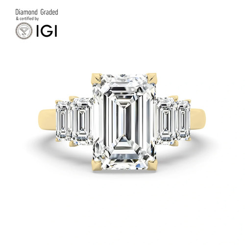 Emerald diamond engagement - diamond,