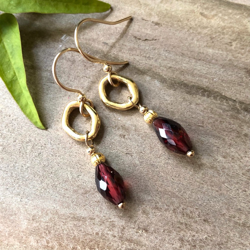Ooak garnet 14k gold filled - ooak,