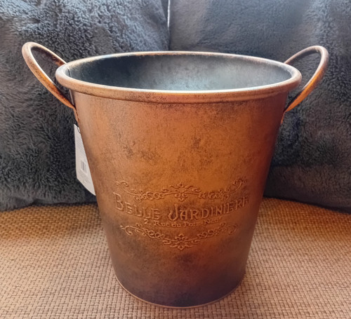 Copper metal planter - metal,