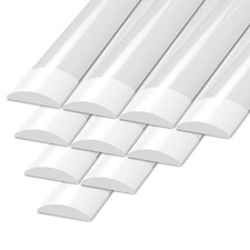 10 x 4ft SLIMLINE LED BATTEN Florescent Tube Light Fitting - TRADE PACK