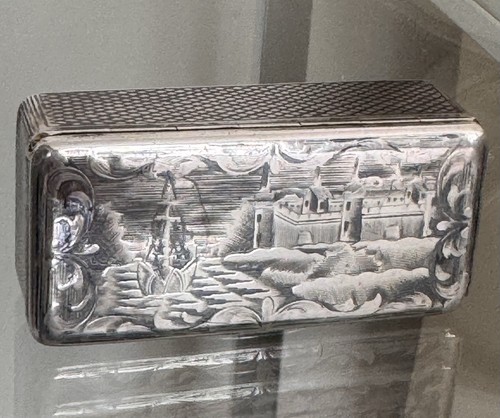 Russian silver niello snuff - russian,