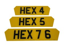 Pair of Hex Lambo Number Plates Road Legal Printed 3D 4D Gel Design Car Van